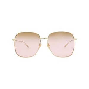 Gucci Square-Frame Metal Sunglasses Gold Womens